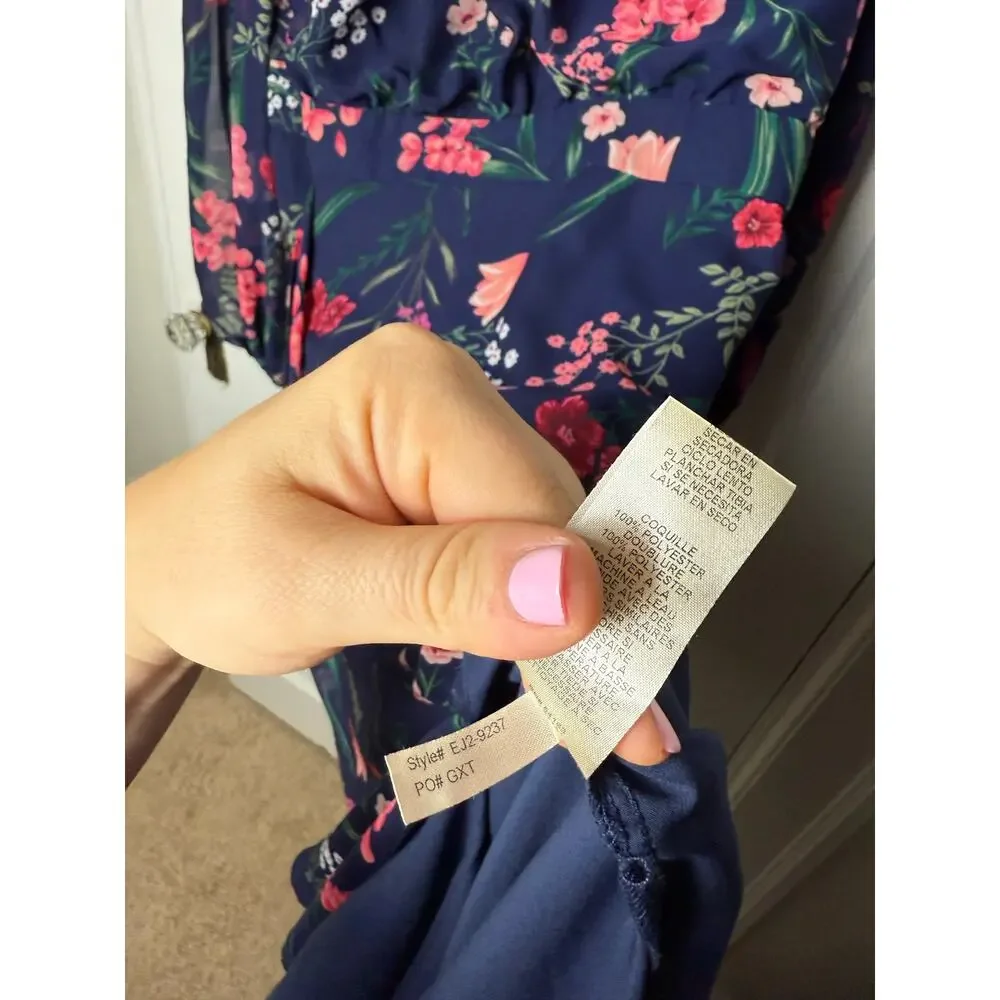 Eliza J Navy Floral Maxi Dress - Picture 8 of 12